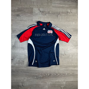 Men's Adidas Revolution Soccer Jersey Small Navy Red
